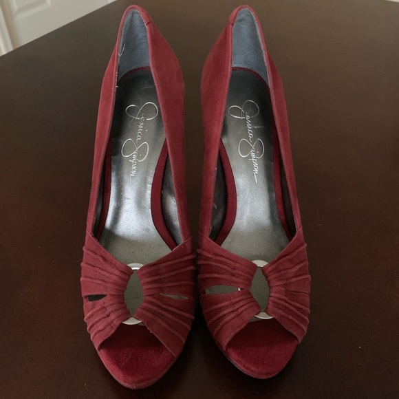 New Jessica Simpson Jamela Peep Toe Platform Heels - Picture 4 of 6